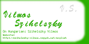 vilmos szihelszky business card